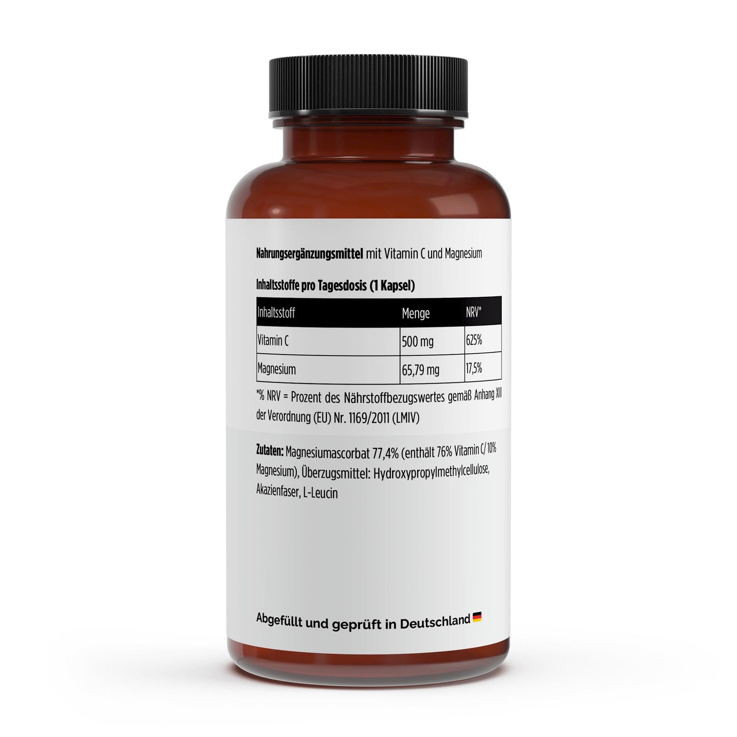 Vitamina C Amortiguada 500 mg + Magnesio – 240 Cápsulas