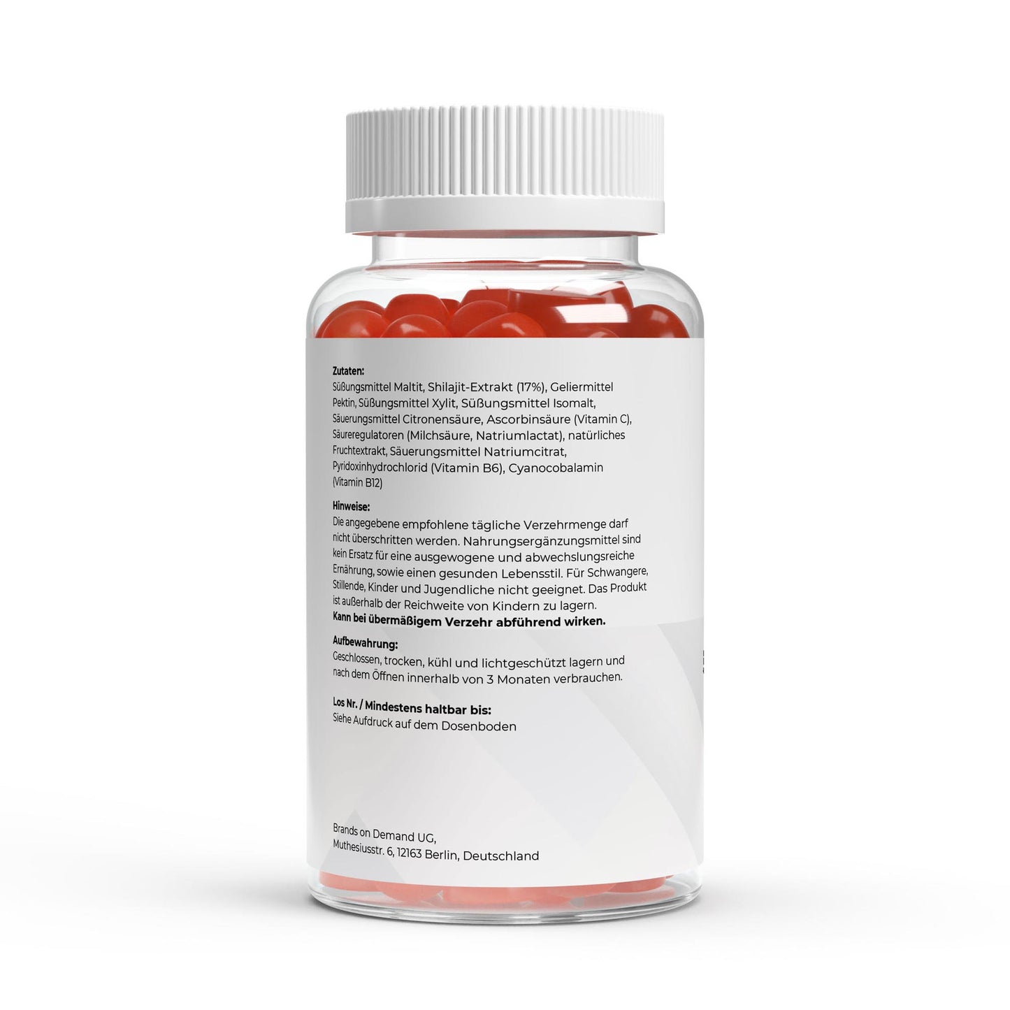 Gominolas Premium de Shilajit 1000 + Vitaminas C, B6 y B12 – 60 unidades