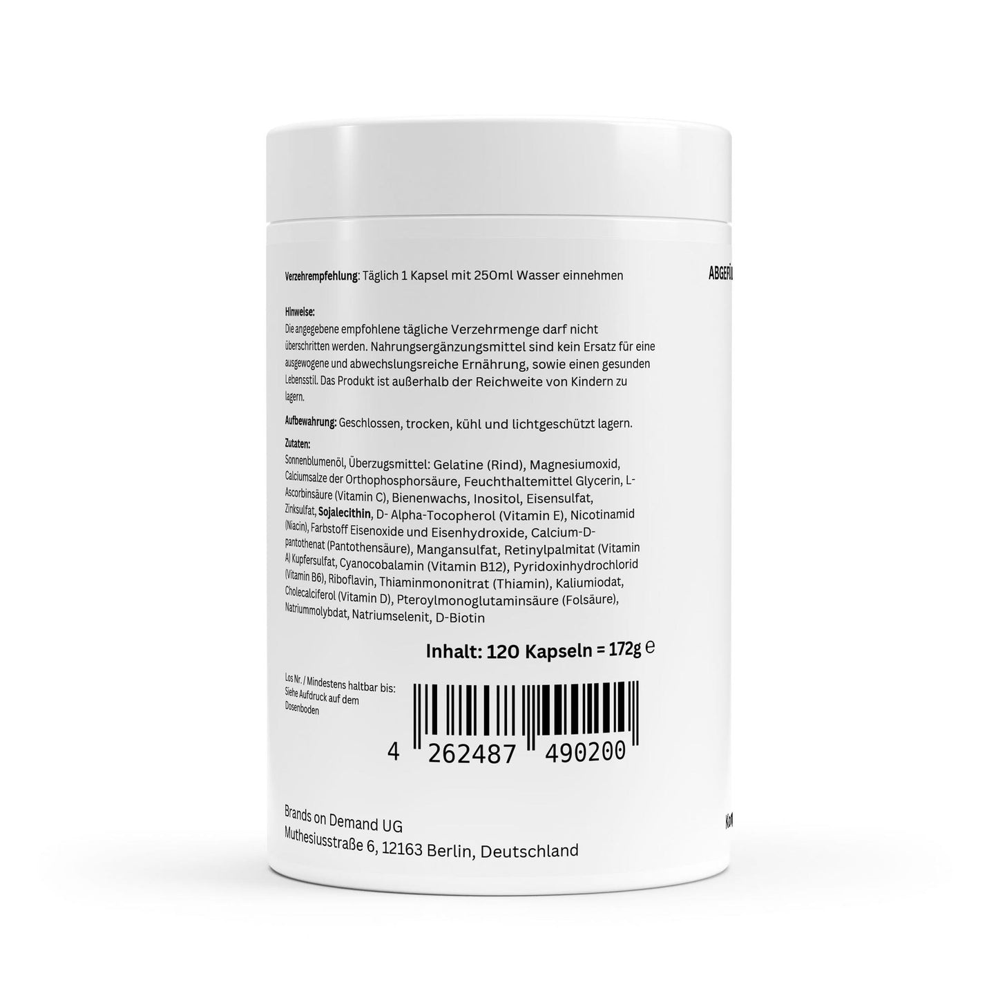 Complejo Multivitamínico y Mineral – 120 cápsulas blandas