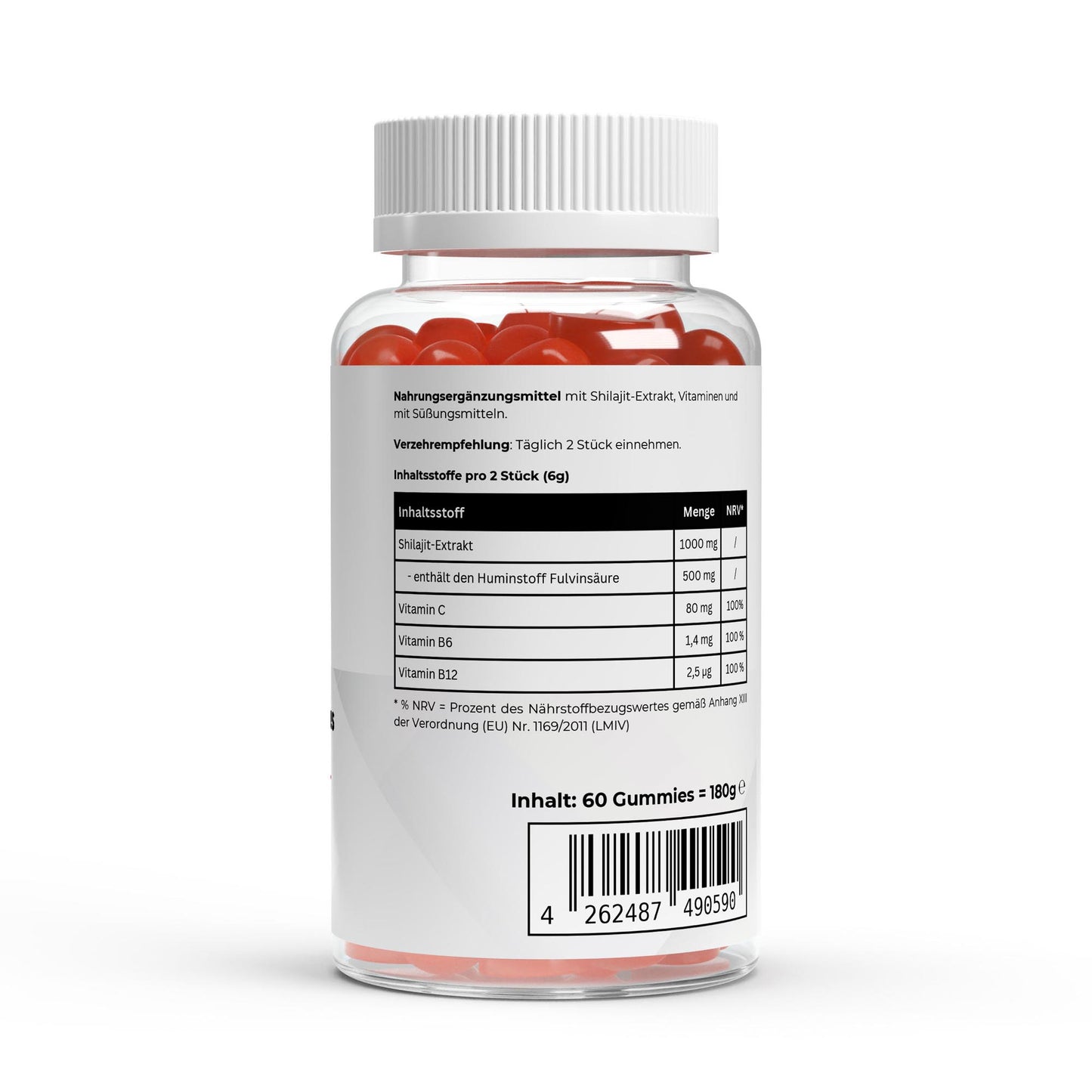 Gominolas Premium de Shilajit 1000 + Vitaminas C, B6 y B12 – 60 unidades