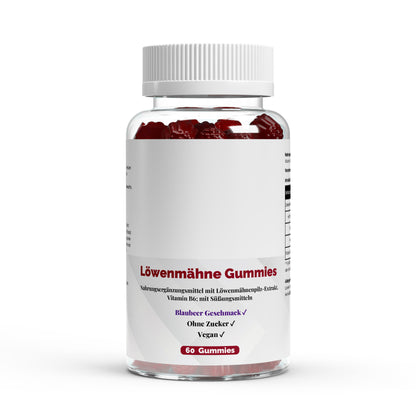 Gominolas de Melena de León + Vitamina B6 – 60 unidades