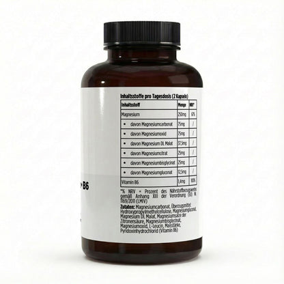 Magnesium 6x Complex + B6 - 120 vegan capsules