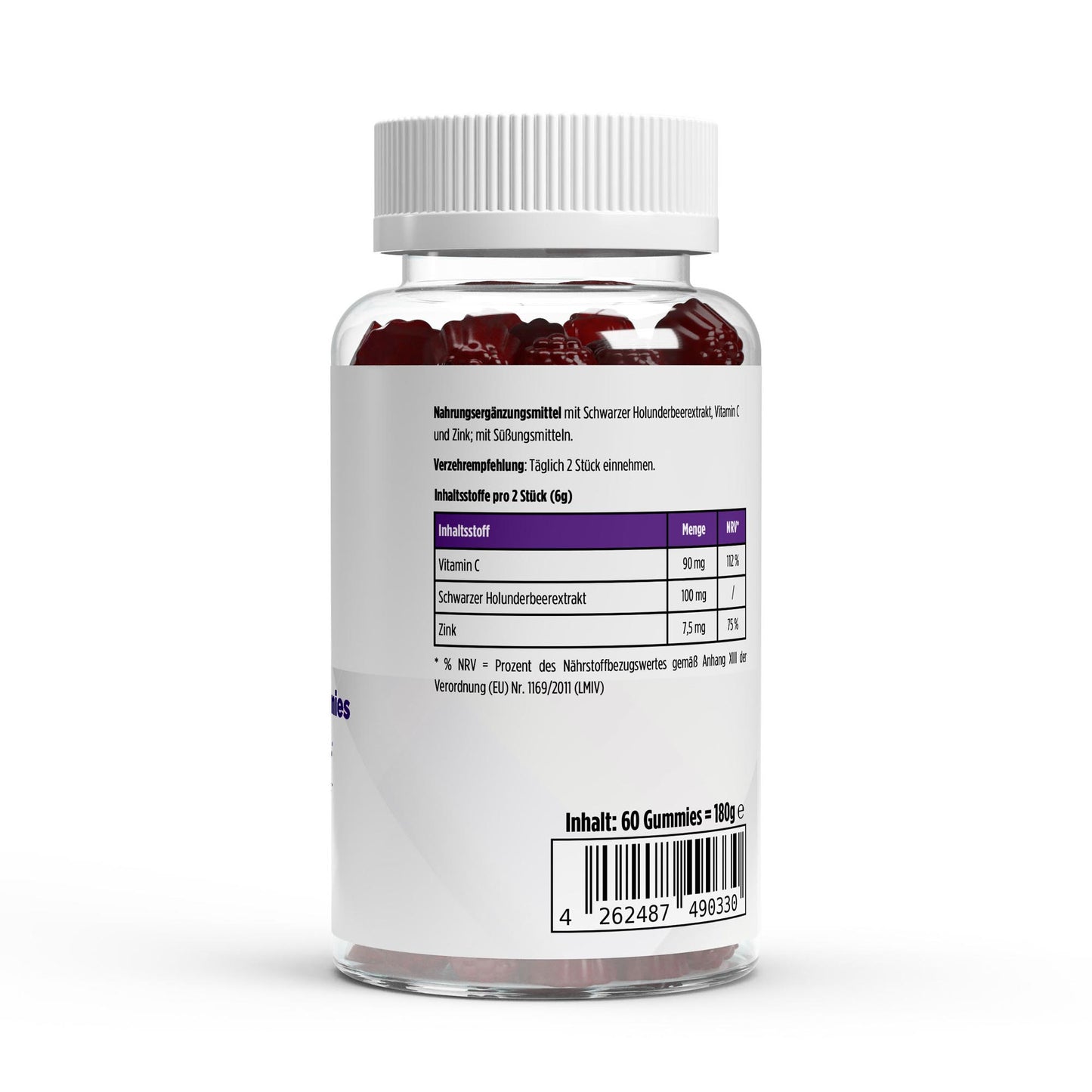 Gominolas de Saúco + Vitamina C + Zinc – 60 unidades