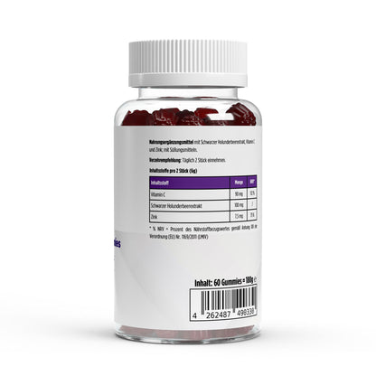 Gominolas de Saúco + Vitamina C + Zinc – 60 unidades