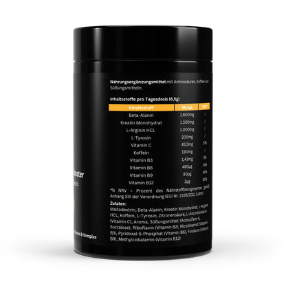 Pre-Entreno Booster – Naranja Eléctrica – 520 g